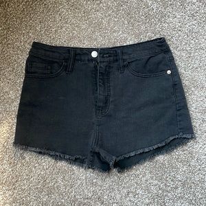 Wild fable, high rise black cut off shorts (size 8)